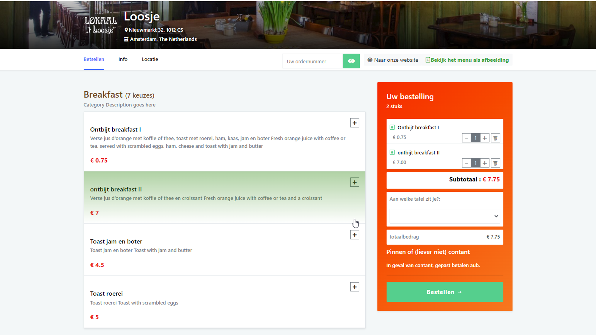 Screenshot van IsKlaar website