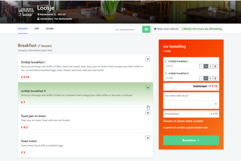 Screenshot van IsKlaar website