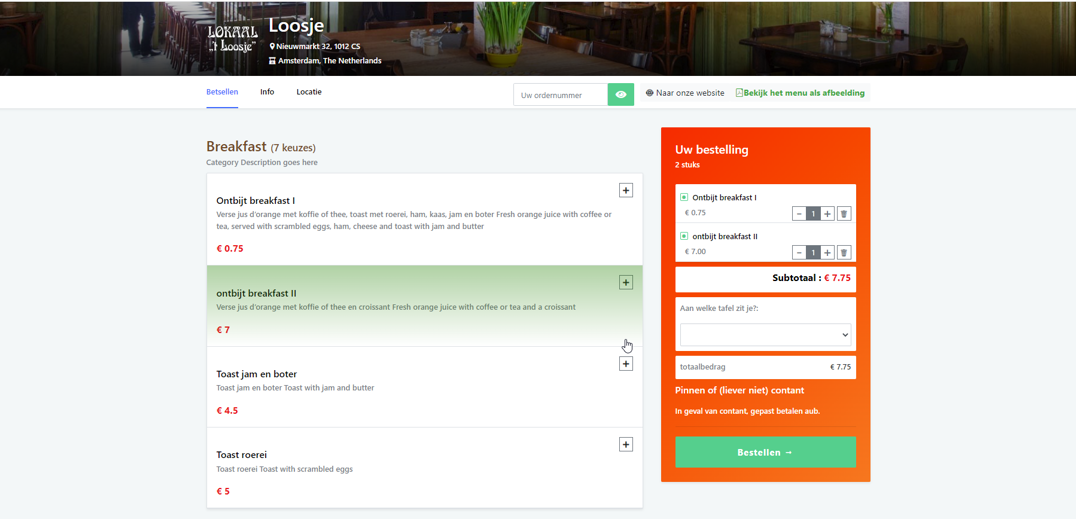 Screenshot van IsKlaar website