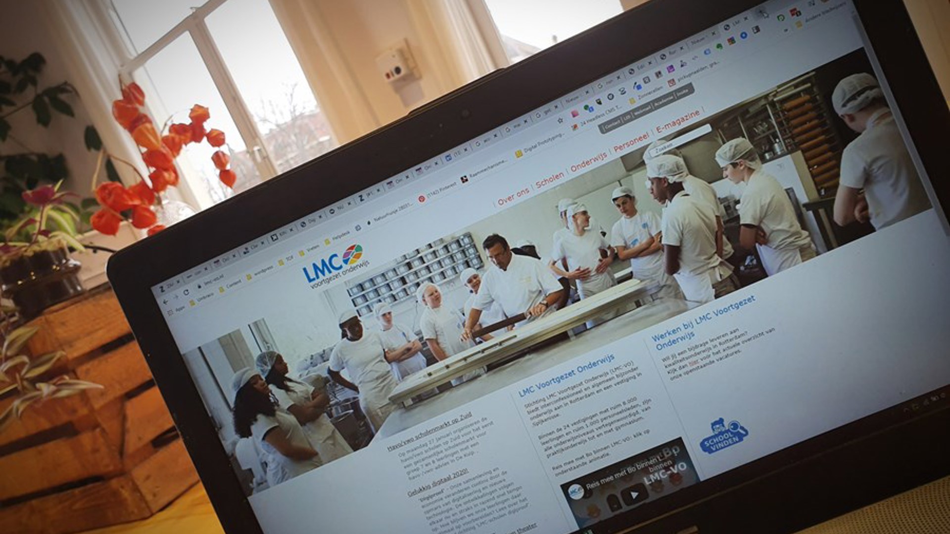 Screenshot van LMC website