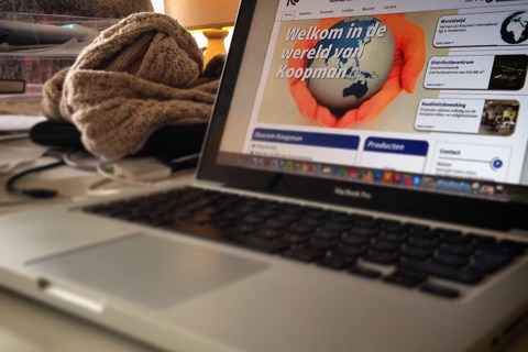 Screenshot van Koopman website