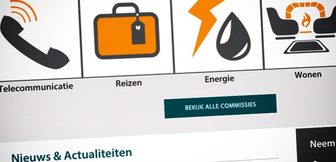 Screenshot van Geschillencommissie website
