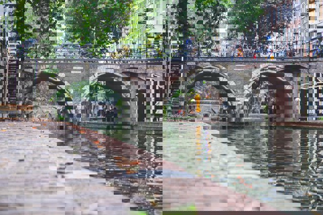 Foto van de grachten van Utrecht